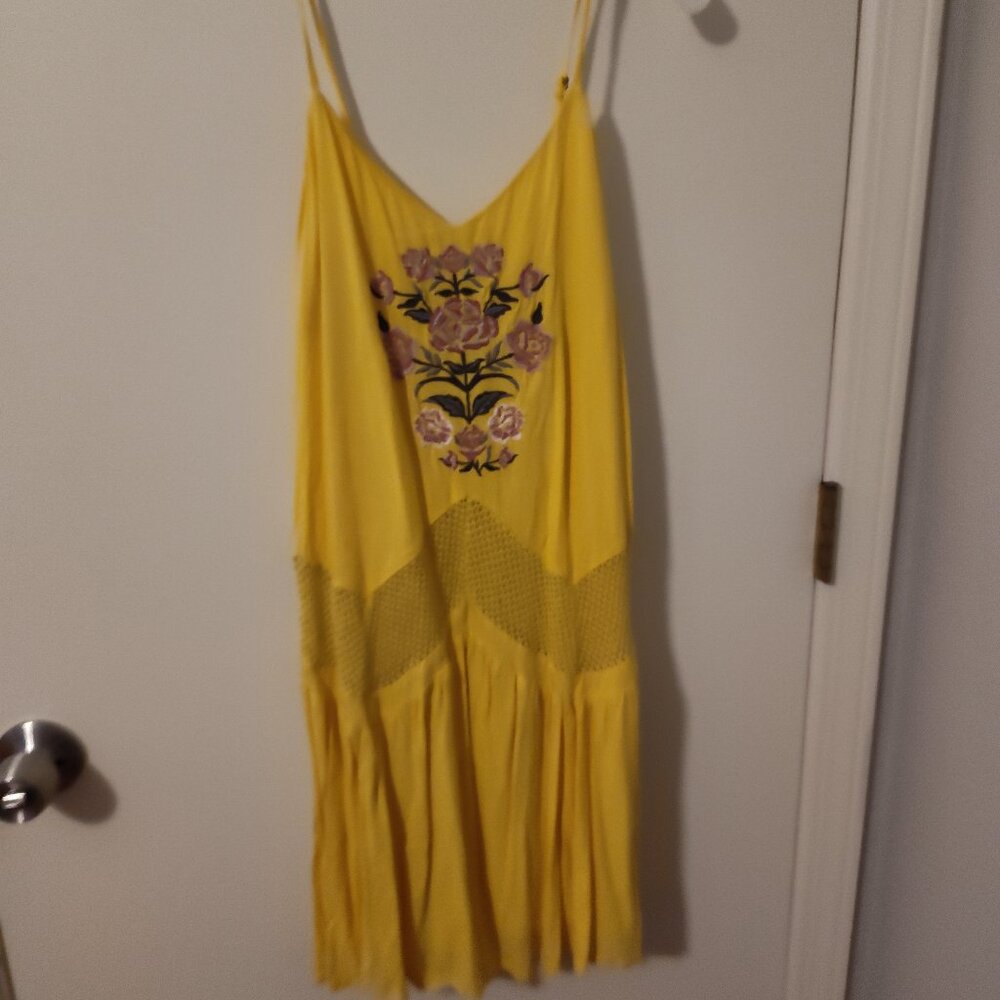 Size XS - Yellow Floral Spring Dress